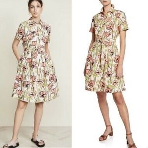 Size 8 nwt Tory Burch pink poppies bloom dress